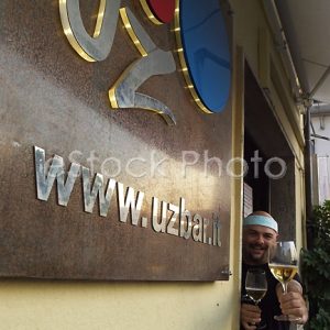 Italy, Tuscany, Versilia, Viareggio town, UZ bar, happy hour. Restriction: Editorial use only. Not for advertising.